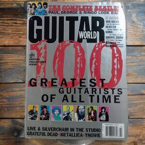 Guitar World February 1997 100 Greatest Guitarists of All Time Posters Intact